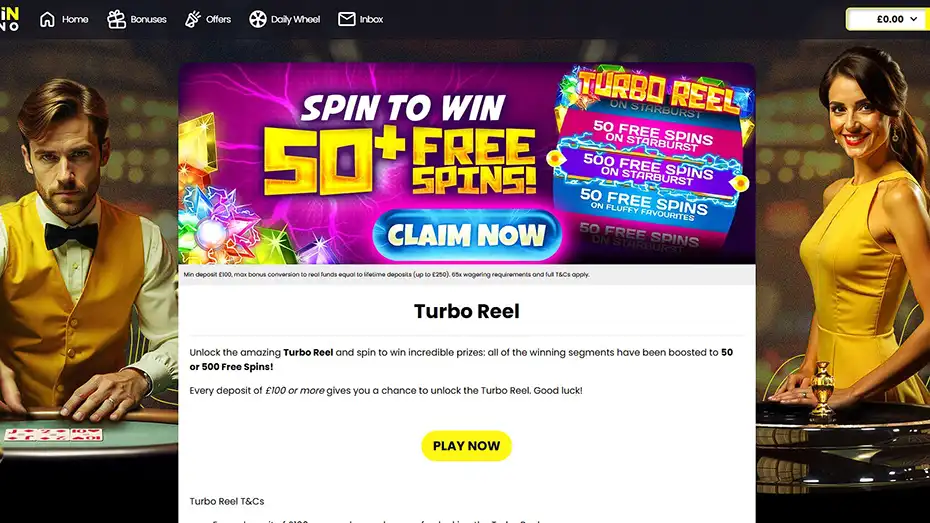 Justin Casino Freespins 50 to 500